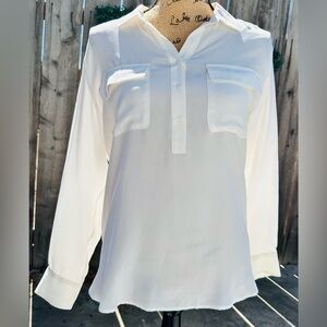 Gerard Darel Silk Classic White Blouse